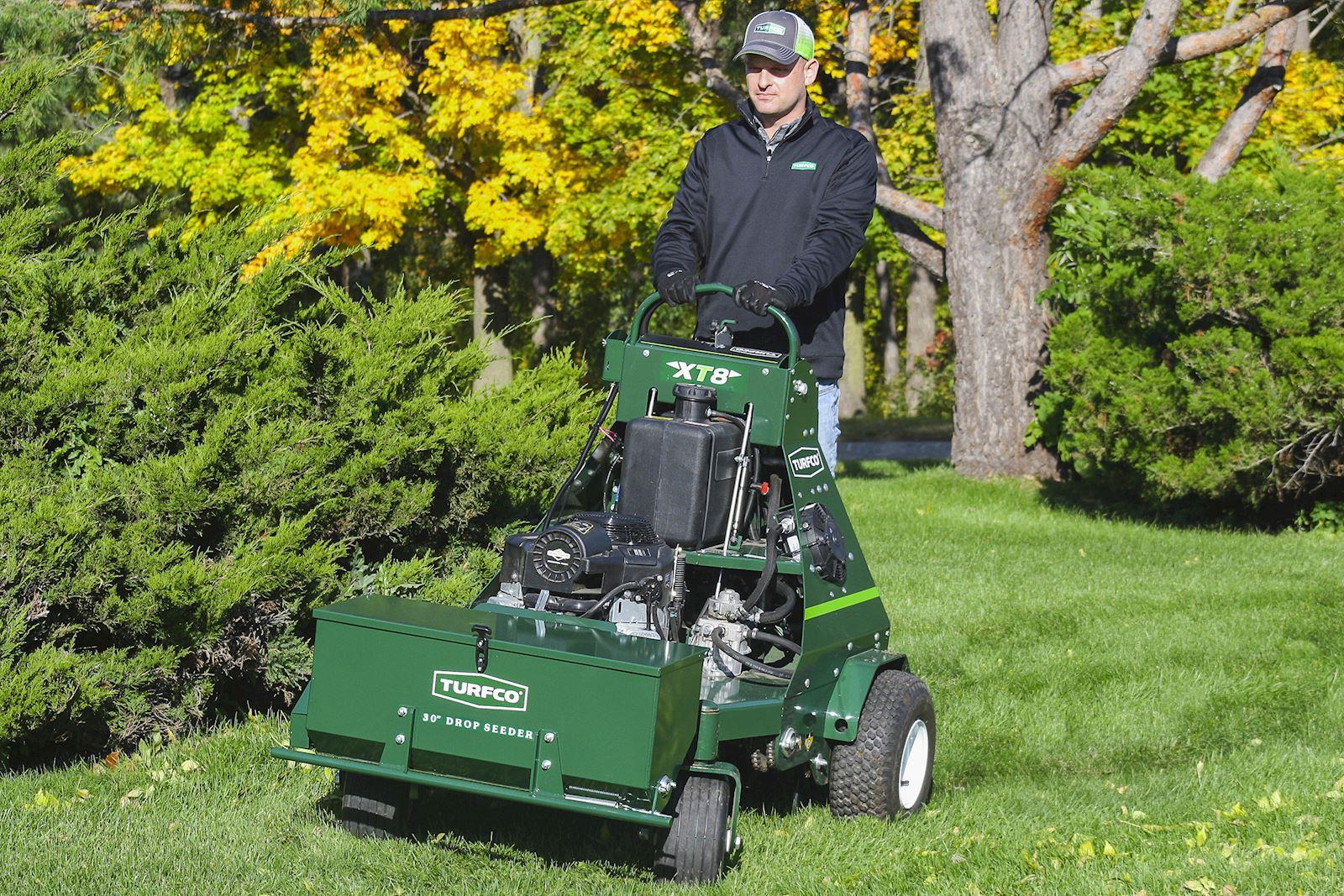 Professional Landscaping Aerators - TurnAer XT8 Riding Aerator - Turfco